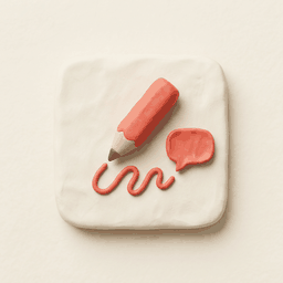 Doodle app icon: a pencil drawing a squiggly line