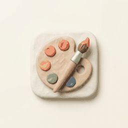 Paint app icon: an artist's palette and brush