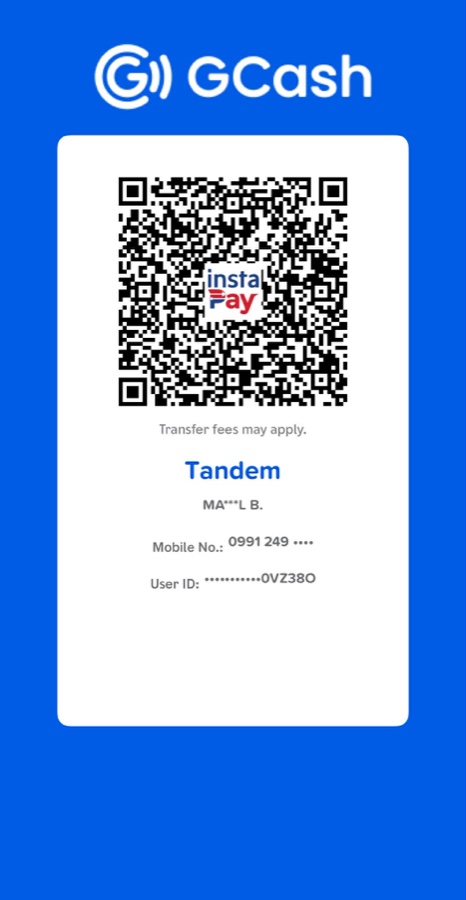 Tandem GCash QR code